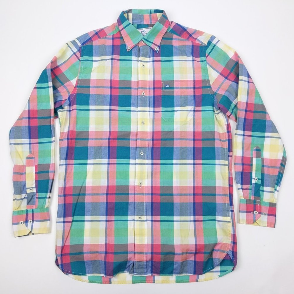 SOUTHERN TIDE Men's Small Multi-Color Plaid Shirt
